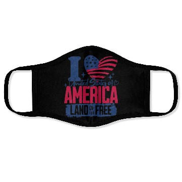 Discover Patriotic "I Love America" Face Masks
