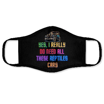 Discover Quirky Car and Reptile Enthusiast Humor Face Masks