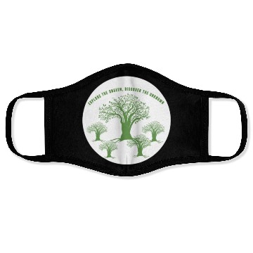 Discover Green Tree Environmentalism Advocacy Face Masks