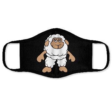 Discover Sheep Standing Cool Bored Tired Cartoon Comic Cute Face Masks
