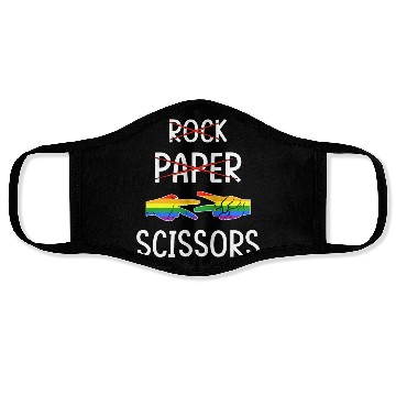 Discover LGBTQ Lesbian Rock Paper Scissors Face Masks