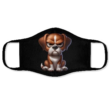 Discover Grumpy Patriotic Dog – Funny Pet Lover Design Face Masks