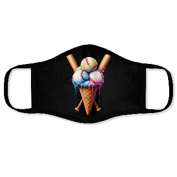 Discover Baseball Ice Cream Face Masks