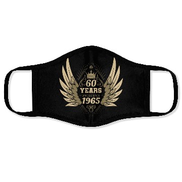 Discover 60 Years Unique Angel Wings Crown Face Masks