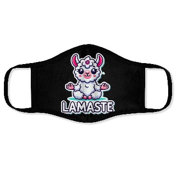 Discover Charming Meditative Llama Yoga Design Face Masks