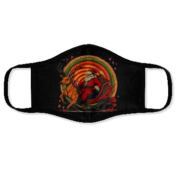 Discover Vintage Santa Claus Riding Deer Face Masks