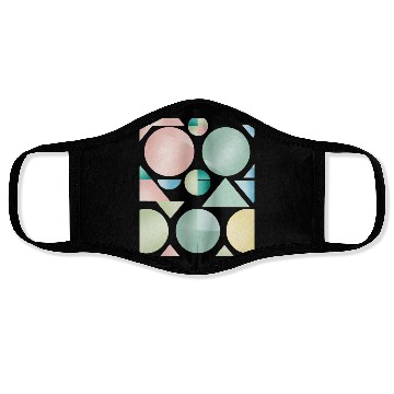 Discover Pastel Geometric Abstract Design Face Masks