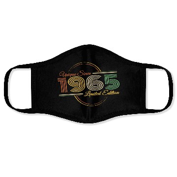 Discover 60th Birthday Retro 1965 Limited Edition Face Masks