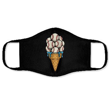 Discover Baseball Ice Cream Cone Face Masks