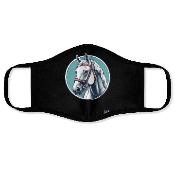 Discover Majestic White Horse Face Masks