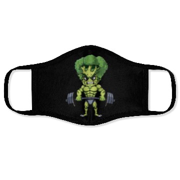 Discover funny broccoli gym bodybuilding Face Masks