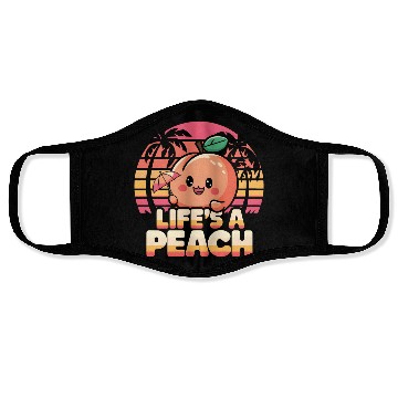 Discover Life's a Peach | Cute Peach Design Face Masks