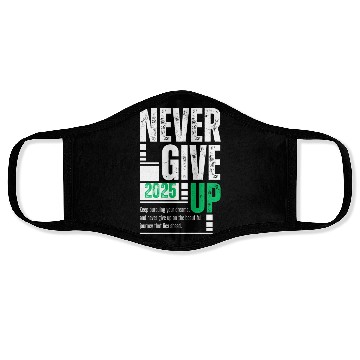 Discover Never Give Up -2025 Motivational Gift Idea Face Masks