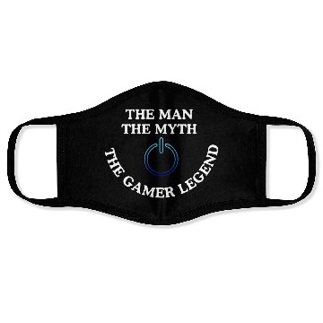 Discover the Man, The Myth, The Gamer Legend Face Masks