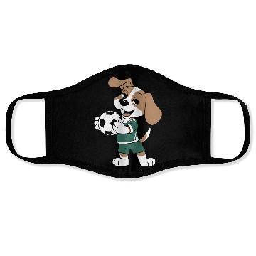 Discover Playful Beagle Soccer Face Masks