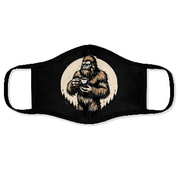 Discover dark wild coffee wild man monkey Chewbacca Beard Face Masks