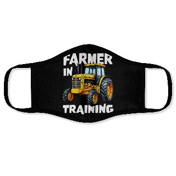 Discover Farmer in Training Farming Tractor Lover Face Masks