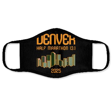 Discover Denver Half Marathon – 13.1 – 2025 Face Masks