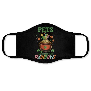 Discover St Patricks Day Pets Better Than Rainbows Face Masks
