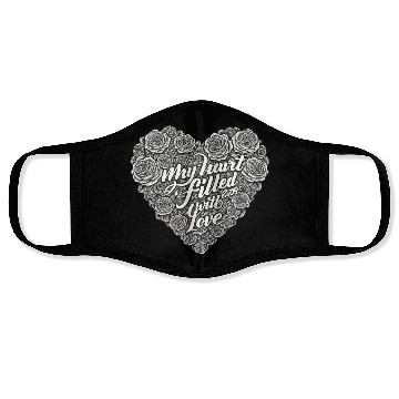 Discover My Heart Filled with Love Face Masks