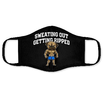 Discover Sweating Out Getting Ripped Workout Player Gym Face Masks