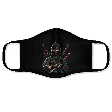 Discover Stealth Assassin with Dual Katana Face Masks