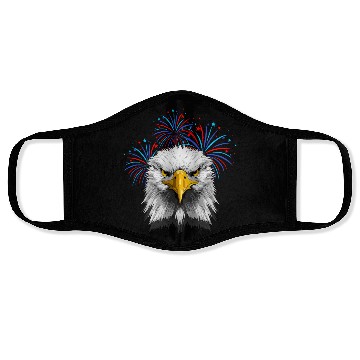 Discover American Flag Patriotic Eagle 4th of July Face Masks