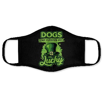 Discover St Patricks Day Dogs Make Everyday Feel Lucky Face Masks