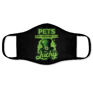 Discover St Patricks Day Pets Make Everyday Feel Lucky Face Masks
