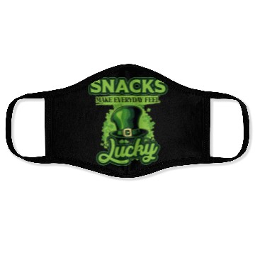 Discover Snacks Make Everyday Feel Lucky St Patricks Day Face Masks