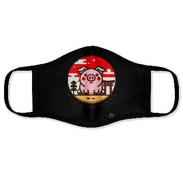 Discover Pig in Japan - Cultural Adventure Face Masks