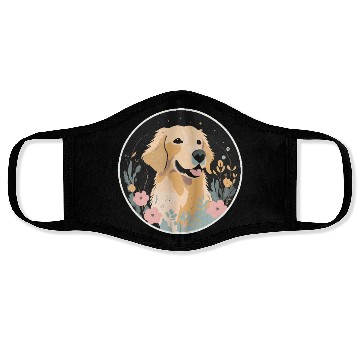 Discover Golden Retriever Floral Bliss Face Masks
