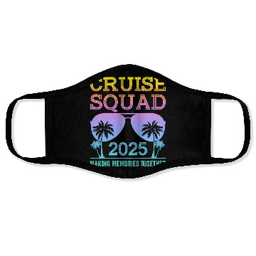 Discover Cruise Squad 2025 - Ultimate Vacation Vibes Face Masks