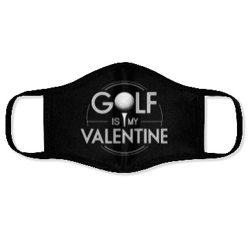 Discover Golf is my Valentine Face Masks
