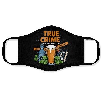 Discover Craft Beer Brewing & True Crime Twisted Tales Face Masks