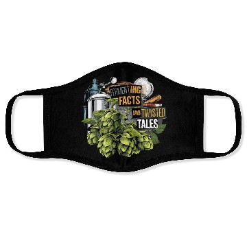 Discover Craft Beer Brewing & True Crime Twisted Tales Face Masks