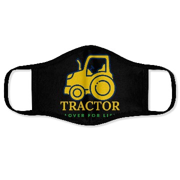 Discover Tractor Lover for Life Face Masks