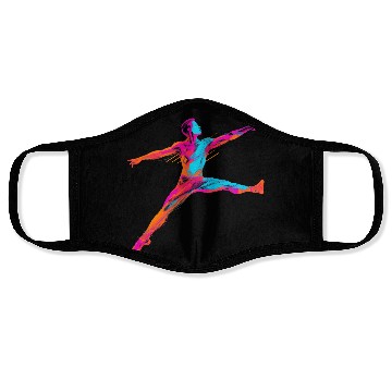 Discover Male Ballet Dancer Synthwave Face Masks