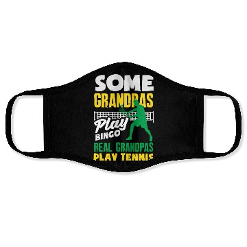 Discover Real Grandpas Play Tennis Passion Face Masks