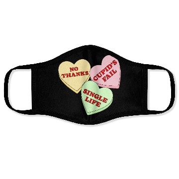 Discover Valentines Candy Hearts Face Masks