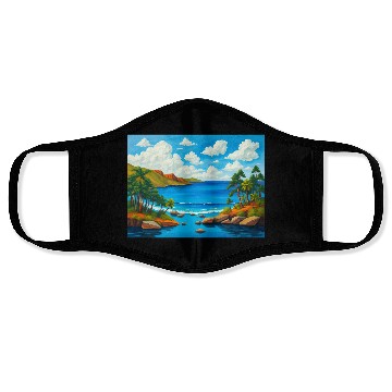 Discover Serene Sunrise Over the Sea Face Masks