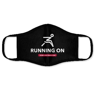 Discover Running On Views - White logo edition Face Masks