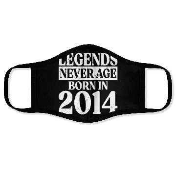 Discover Legends Never Age Born In 2014 Birthday Face Masks
