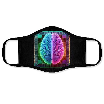 Discover AI Brain CPU Face Masks