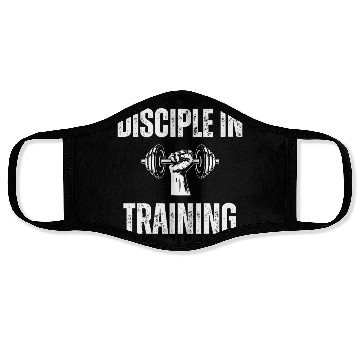 Discover Disciple in training dumbbell Christian Face Masks