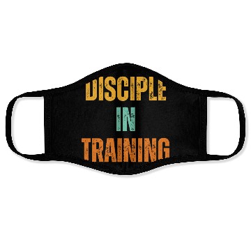 Discover Retro Disciple in training barbell Face Masks