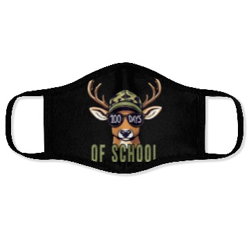 Discover Bucked' 100 Days Of School Deer Face Masks