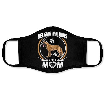 Discover Belgian Malinois Mom dog lover Face Masks