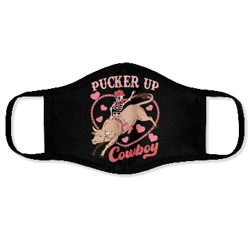 Discover Pucker Up Cowboy Face Masks