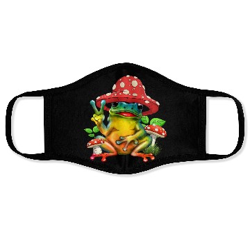 Discover Cottagecore Aesthetic Cute Mushroom Hat Frog Lover Face Masks